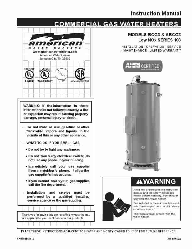 American Water Heater Water Heater ABCG3-page_pdf